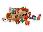Joc multifuncțional Montessori: sortator de forme, joc de pescuit și recoltat, joc de rol cu ferma - imagine 4