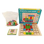 Joc creativ din lemn  Mozaic cu 120 piese - Locomotivă