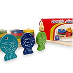Joc Montessori 2 în 1, sortator și joc de pescuit (peștișori cu dungi) - imagine 2