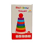 Piramidă Rainbow Tower cu forme, 16 cm - imagine 7