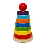 Piramidă Rainbow Tower cu forme, 16 cm - imagine 3