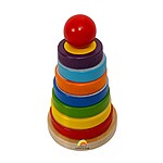 Piramidă Rainbow Tower cu forme, 16 cm - imagine 4