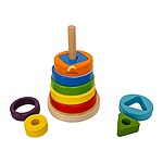 Piramidă Rainbow Tower cu forme, 16 cm - imagine 5