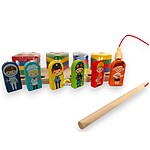 Joc Montessori 2 în 1, sortator și joc de pescuit (figurine cu profesii/meserii) - imagine 3