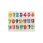 Puzzle încastru cu numere 0-20, 21 piese