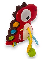 Jucărie senzorială pentru bebeluși Pop-it – model Dinozaur - roșu - imagine 3