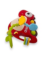 Jucărie senzorială pentru bebeluși Pop-it – model Dinozaur - roșu - imagine 5