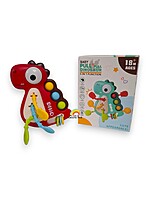 Jucărie senzorială pentru bebeluși Pop-it – model Dinozaur - roșu
