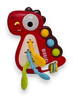 Jucărie senzorială pentru bebeluși Pop-it – model Dinozaur - roșu - imagine 6