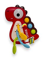 Jucărie senzorială pentru bebeluși Pop-it – model Dinozaur - roșu - imagine 8