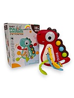 Jucărie senzorială pentru bebeluși Pop-it – model Dinozaur - roșu - imagine 9