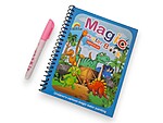 Carte reutilizabilă de colorat cu apă Magic Book - model dinozauri