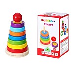 Piramidă Rainbow Tower cu forme, 16 cm