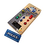Busy Board Electric din lemn, Mașina de Poliție cu sunete și lumini - imagine 2