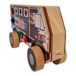 Busy Board Electric din lemn, Camionul cu sunete și lumini - imagine 5