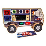 Busy Board Electric din lemn, Camionul cu sunete și lumini - imagine 6