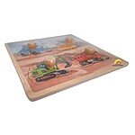 Puzzle încastru mic cu mașini de construcție - imagine 2