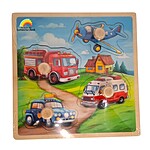 Puzzle încastru mic cu mașini de intervenție