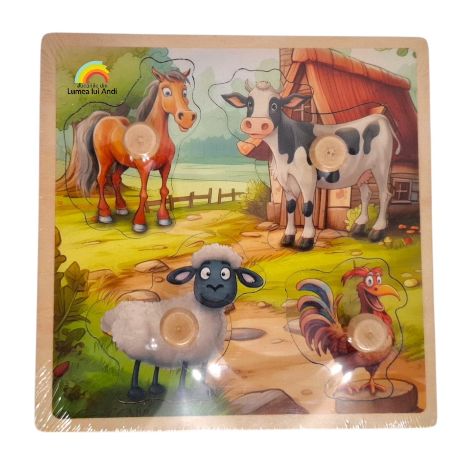 20241218_110910-Photoroom Puzzle încastru mic cu animale domestice - imagine 1