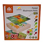 Joc creativ din lemn - Mozaic model cu animale sălbatice, cu 240 de butoni - imagine 2