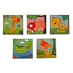Joc creativ din lemn - Mozaic model cu animale sălbatice, cu 240 de butoni - imagine 5