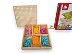 Joc creativ din lemn - Mozaic model cu animale domestice, cu 240 de butoni - imagine 2