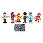 Set de 6 puzzle cu profesii/meserii în cutie metalică