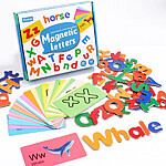 Joc cu litere magnetice și carduri în limba engleză, de tipul alfabetar