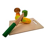 Set fructe și legume din lemn, cu tocător și cuțit - prindere cu velcro - imagine 6