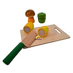 Set fructe și legume din lemn, cu tocător și cuțit - prindere cu velcro - imagine 7