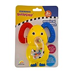 Jucărie zornăitoare și de dentiție cu sunete, pentru bebeluși– model elefănțel