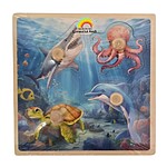 Puzzle încastru mic cu animale marine
