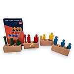 Set cilindri Montessori  în 4 culori