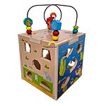 Cub de activități Montessori cu labirint de motricitate și forme - imagine 2