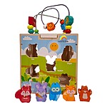 Cub de activități Montessori cu labirint de motricitate și forme - imagine 5