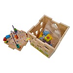 Cub de activități Montessori cu labirint de motricitate și forme - imagine 9