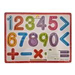 Planșă din lemn pentru scris cifre și semne aritmetice