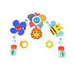 Arcadă cu jucării pentru bebeluși, de atașat la cărucior, balansoar sau pătuț