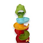 Circuit din plastic pentru bebeluși cu 2 bile zornăitoare și 7 rampe, model Dinozaur - imagine 6