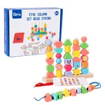 Joc de logică și asociere a mărgelelor după model, cu 5 coloane