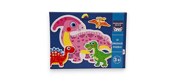 Puzzle din carton cu 6 imagini, tematică Dinozauri - imagine 5