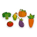 Puzzle din carton cu 6 imagini, tematică Legume