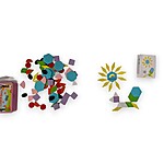 Tangram din lemn în cutie metalică, 100 de piese - imagine 7