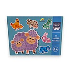 Puzzle din carton cu 6 imagini, tematică Animale Domestice și puii lor - imagine 2
