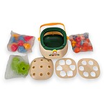 Jucărie educativă și creativă pentru bebeluși Coș cu Flori - imagine 4