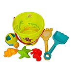 Jucării de plajă și nisip din plastic - Găletușă verde - imagine 5