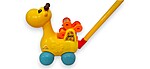 Jucărie de împins cu sunete – Girafa galbenă - imagine 3