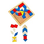 Tangram mic din lemn cu 40 de piese - imagine 5