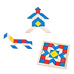 Tangram mic din lemn cu 40 de piese