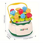 Jucărie educativă și creativă pentru bebeluși Coș cu Flori - imagine 7